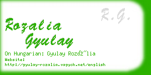 rozalia gyulay business card